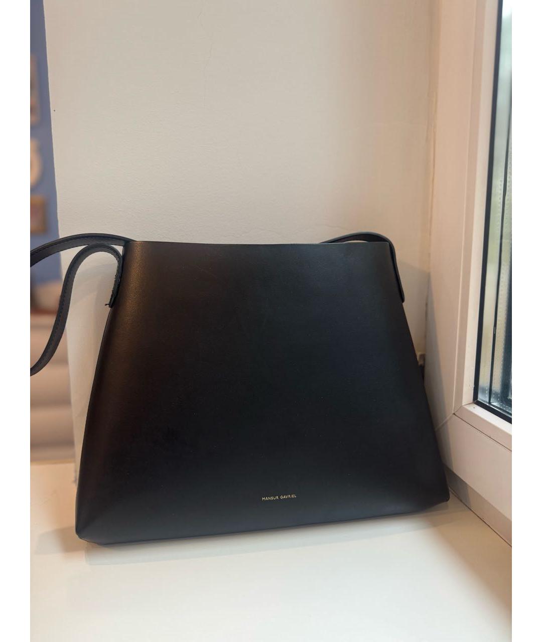 MANSUR GAVRIEL Черная кожаная сумка тоут, фото 2