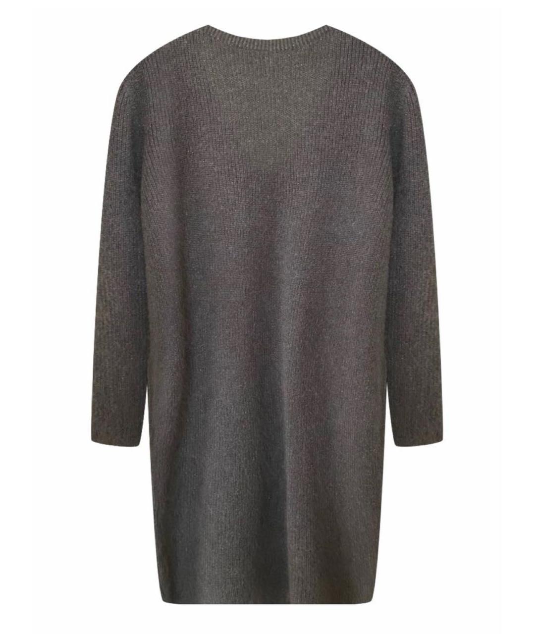 FABIANA FILIPPI Антрацитовое шерстяное повседневное платье, фото 1