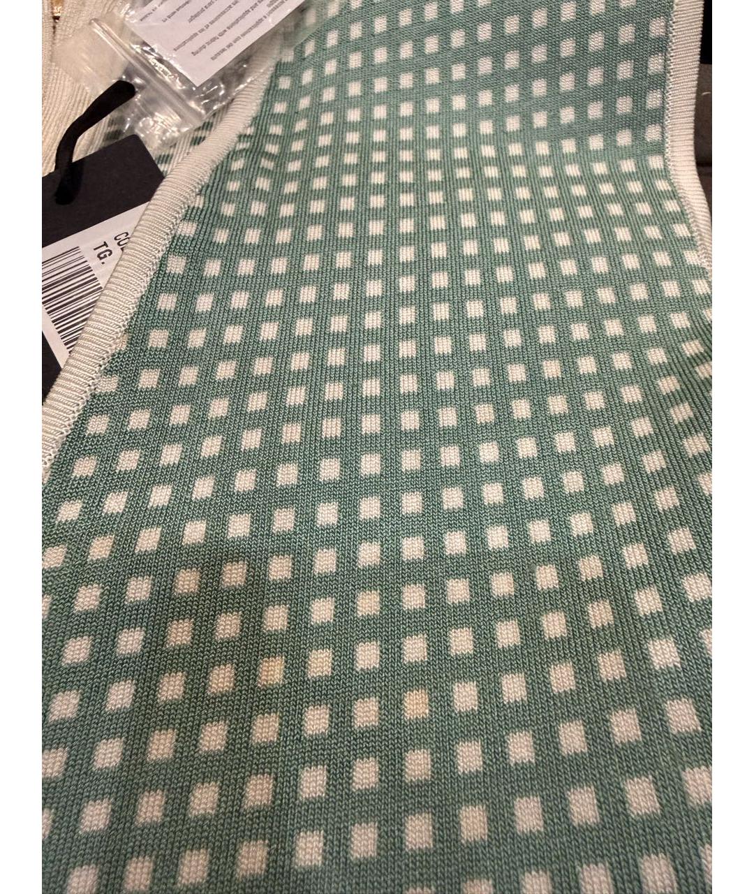 ELISABETTA FRANCHI Зеленые вискозное платье, фото 4