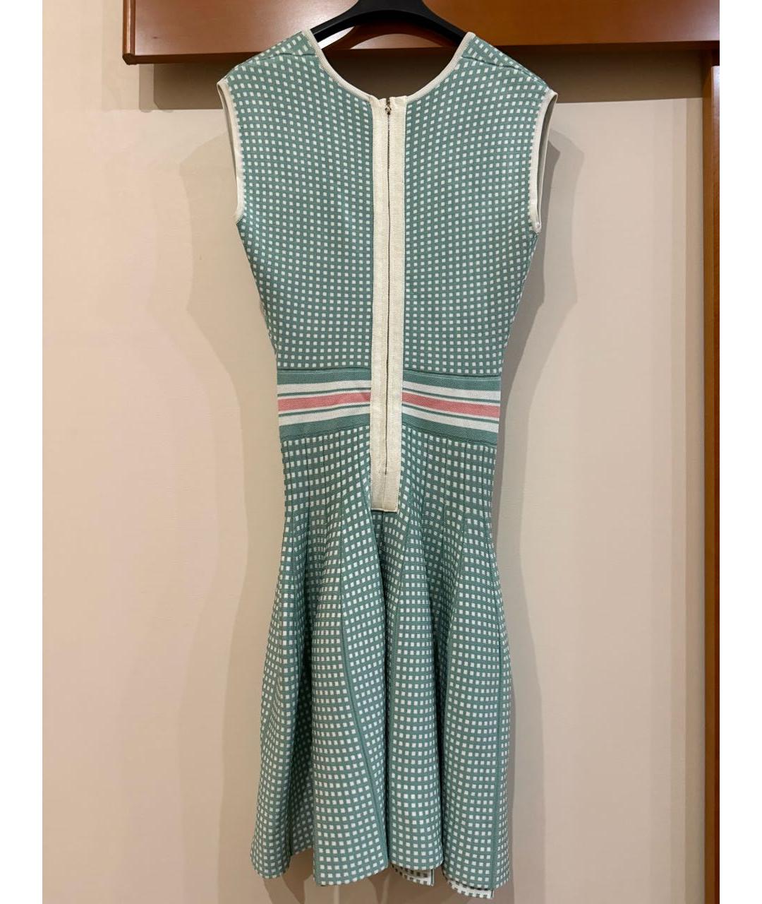 ELISABETTA FRANCHI Зеленые вискозное платье, фото 2