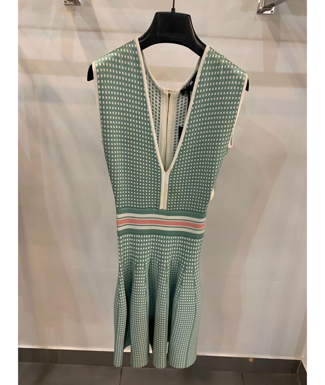 ELISABETTA FRANCHI Зеленые вискозное платье, фото 8