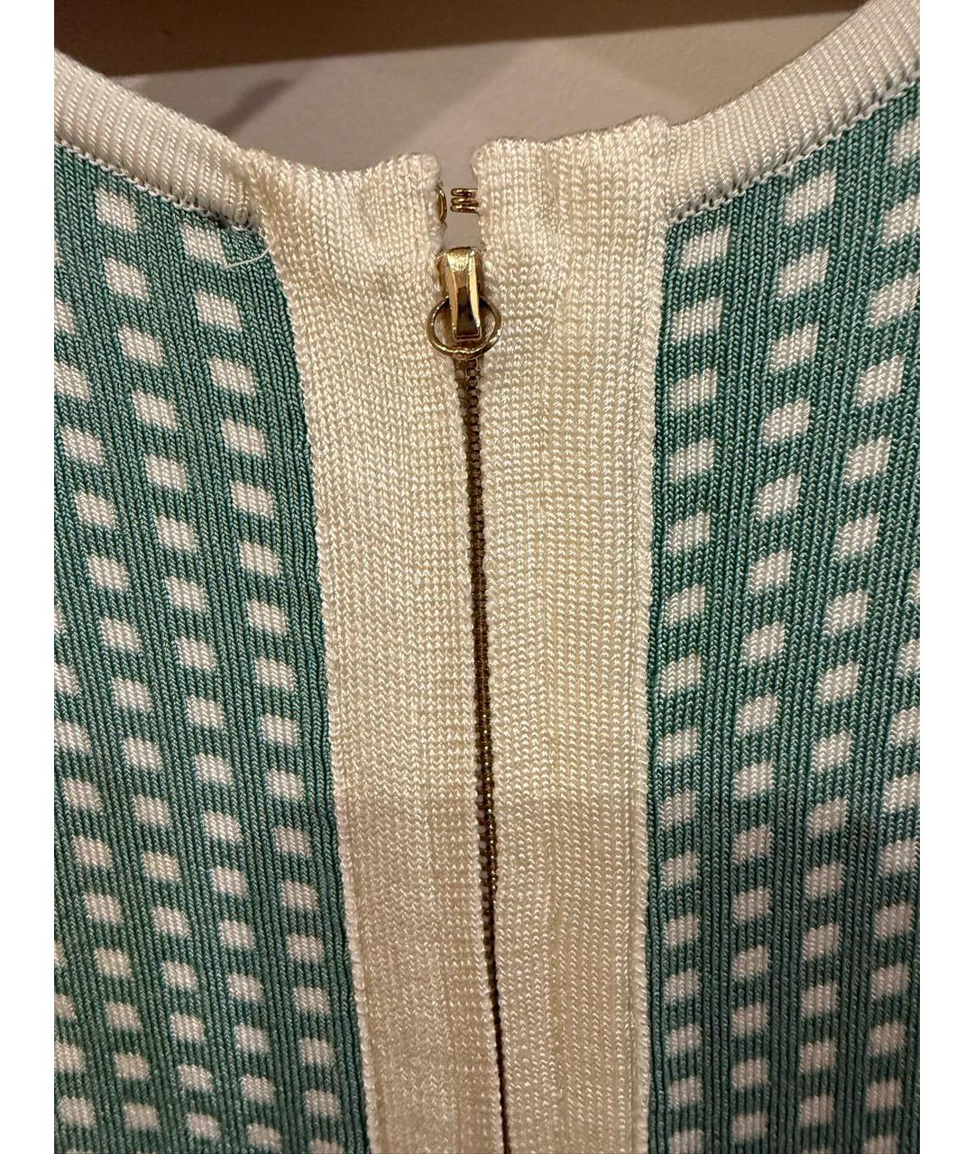 ELISABETTA FRANCHI Зеленые вискозное платье, фото 7