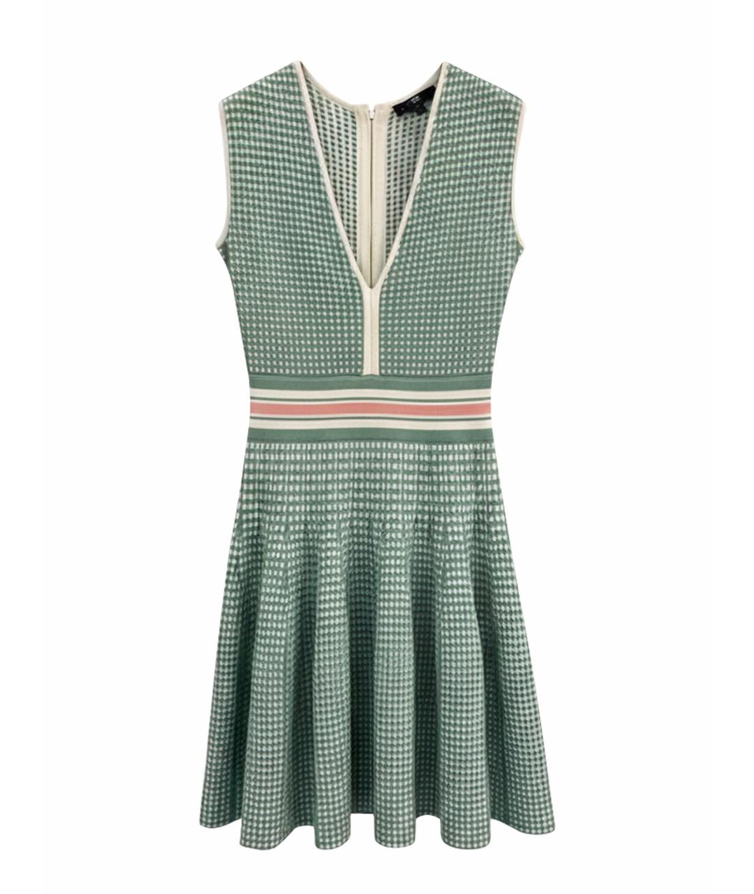 ELISABETTA FRANCHI Зеленые вискозное платье, фото 1