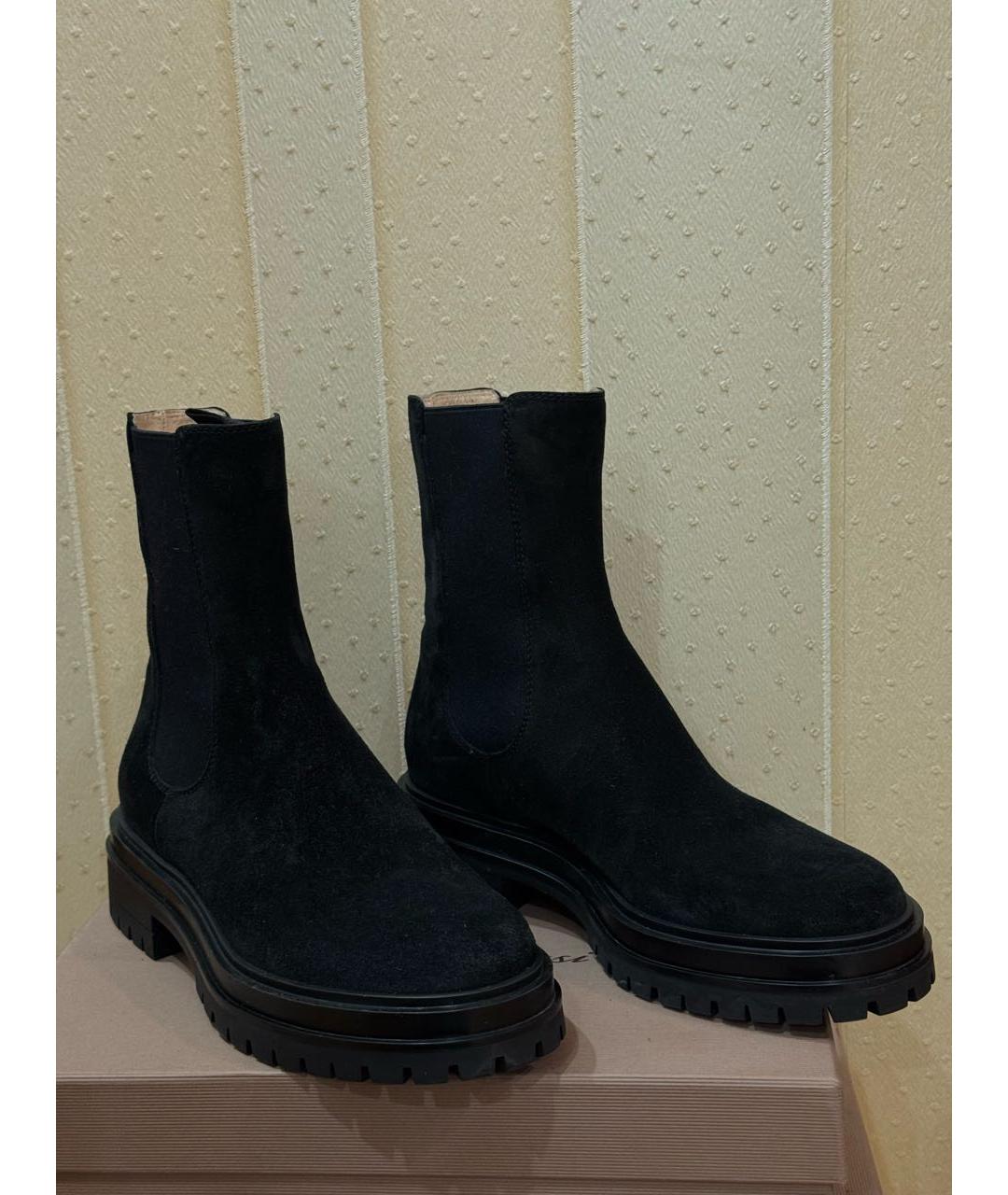 GIANVITO ROSSI Черные замшевые ботинки, фото 2