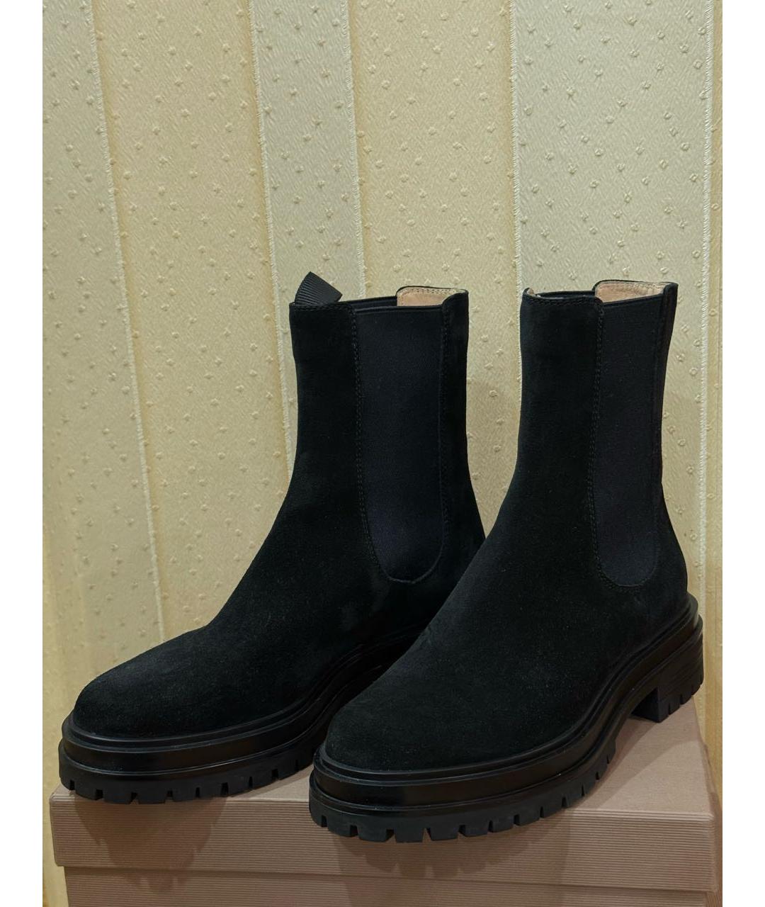 GIANVITO ROSSI Черные замшевые ботинки, фото 6