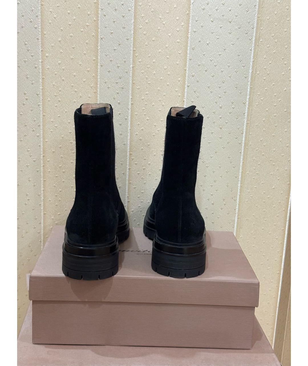 GIANVITO ROSSI Черные замшевые ботинки, фото 3
