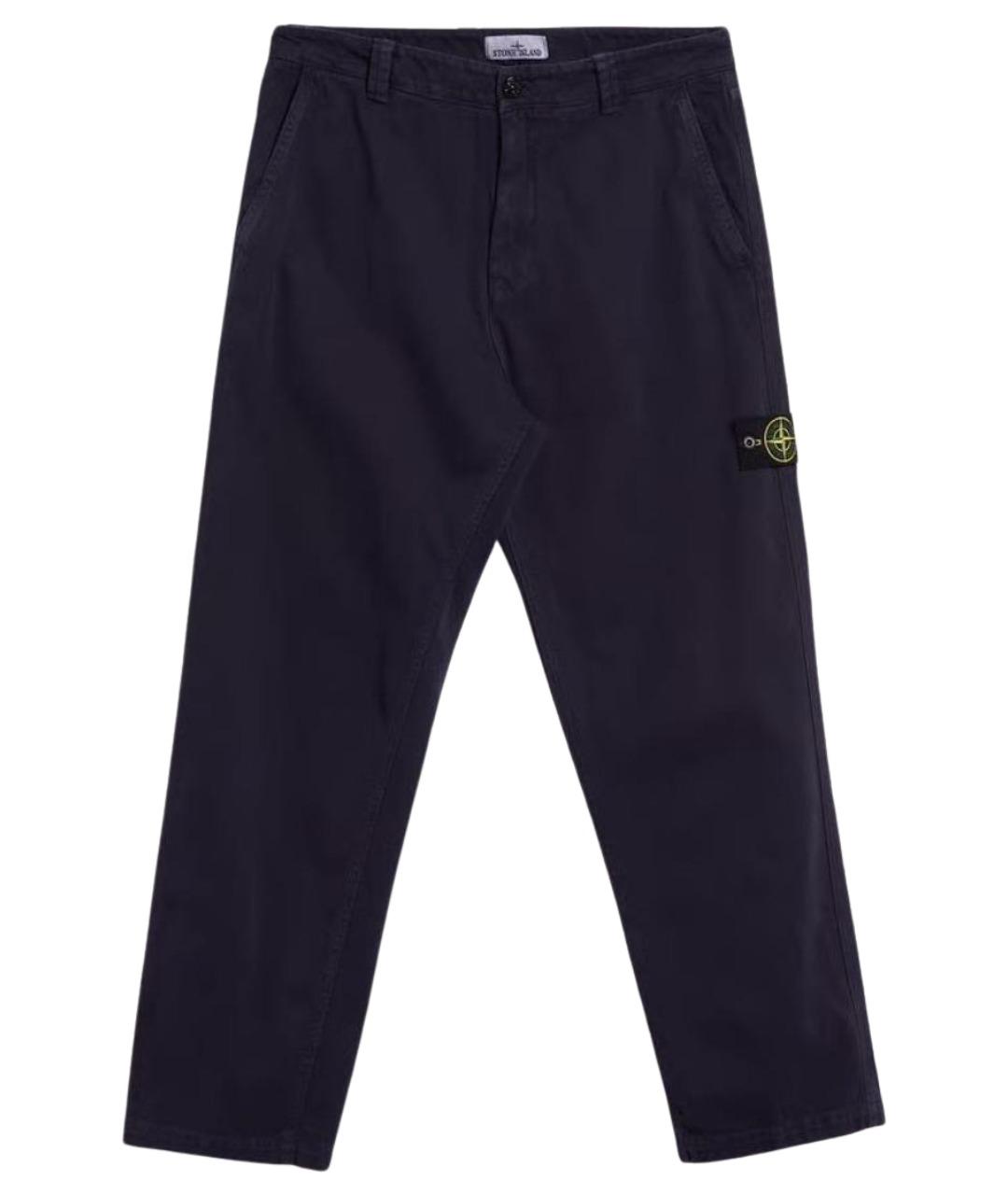 STONE ISLAND Темно-синие повседневные брюки, фото 1