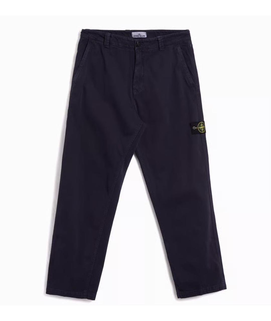 STONE ISLAND Темно-синие повседневные брюки, фото 9