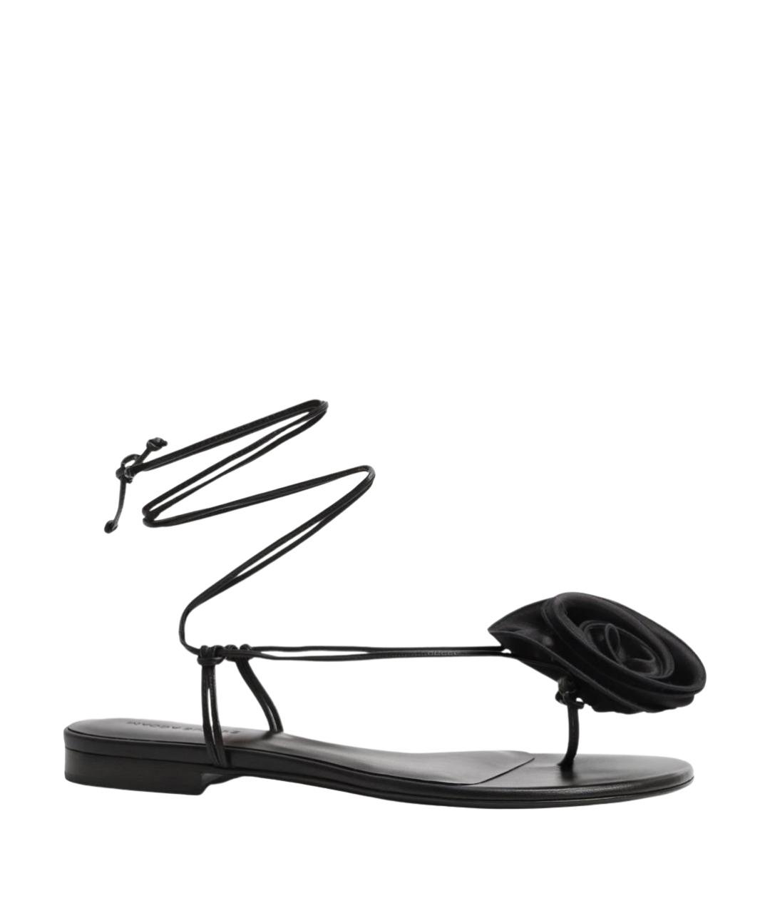 MAGDA BUTRYM Черные кожаные босоножки, фото 1