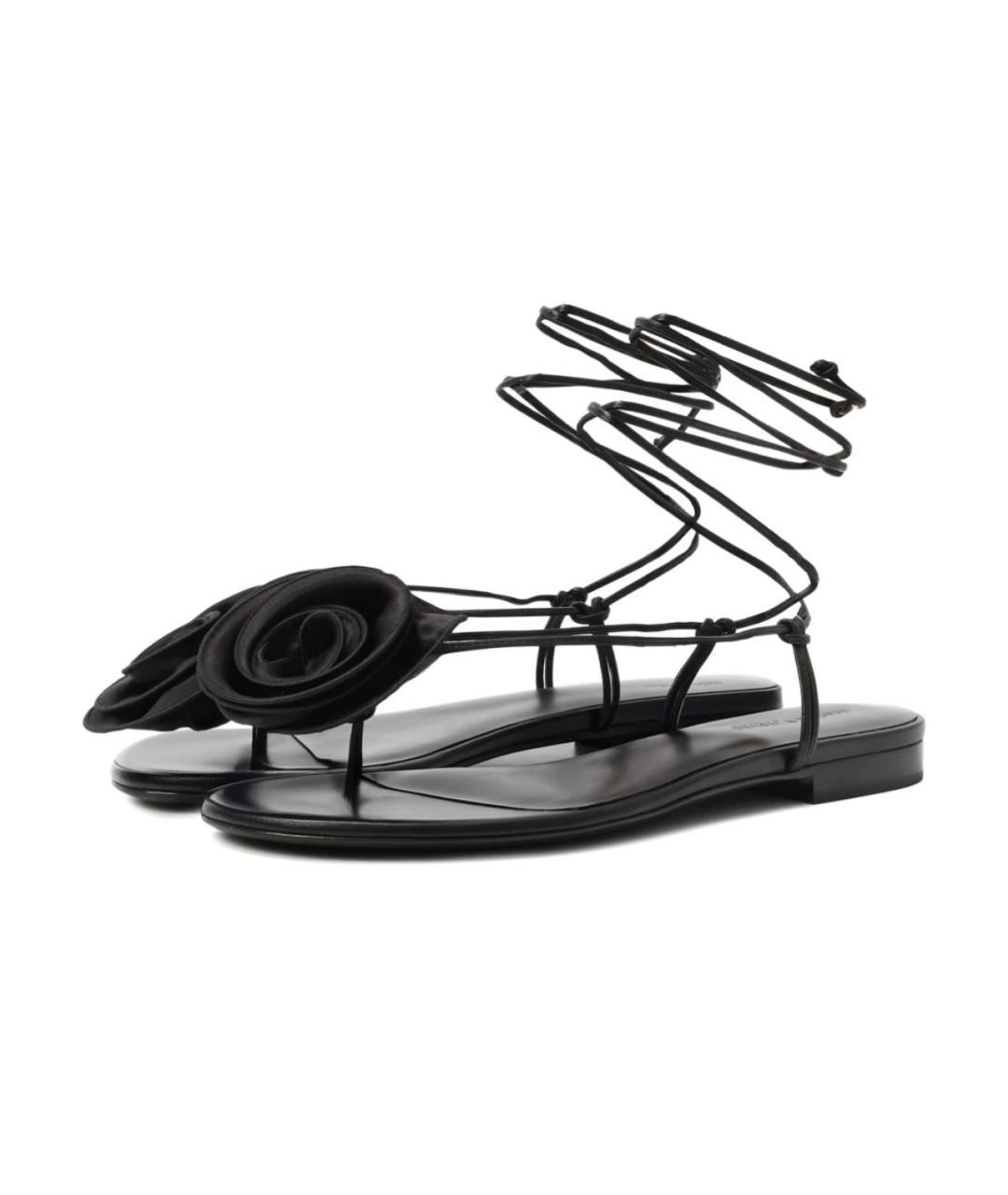 MAGDA BUTRYM Черные кожаные босоножки, фото 2