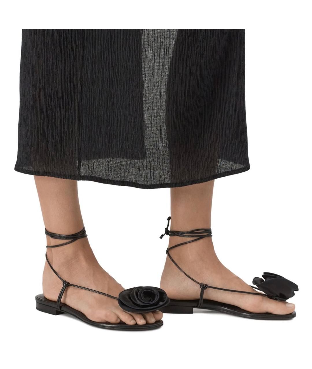 MAGDA BUTRYM Черные кожаные босоножки, фото 3