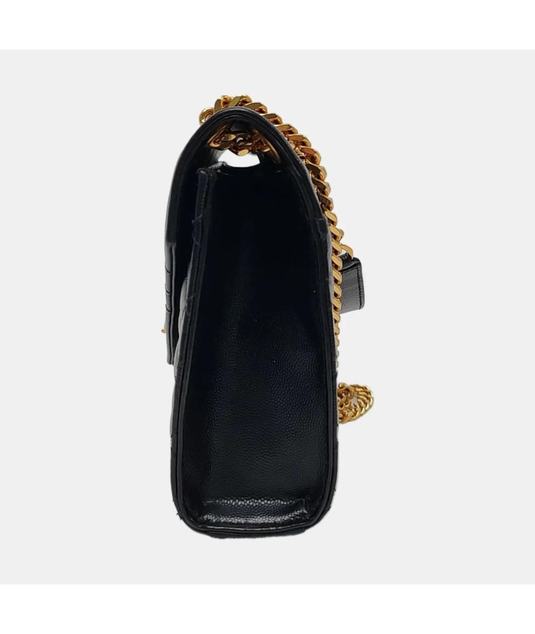 SAINT LAURENT Черная кожаная сумка через плечо, фото 3