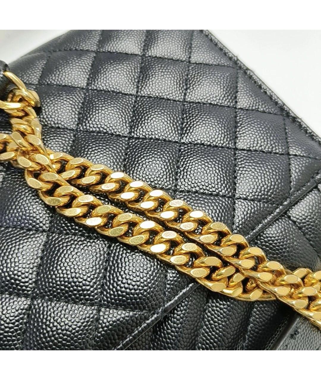 SAINT LAURENT Черная кожаная сумка через плечо, фото 1