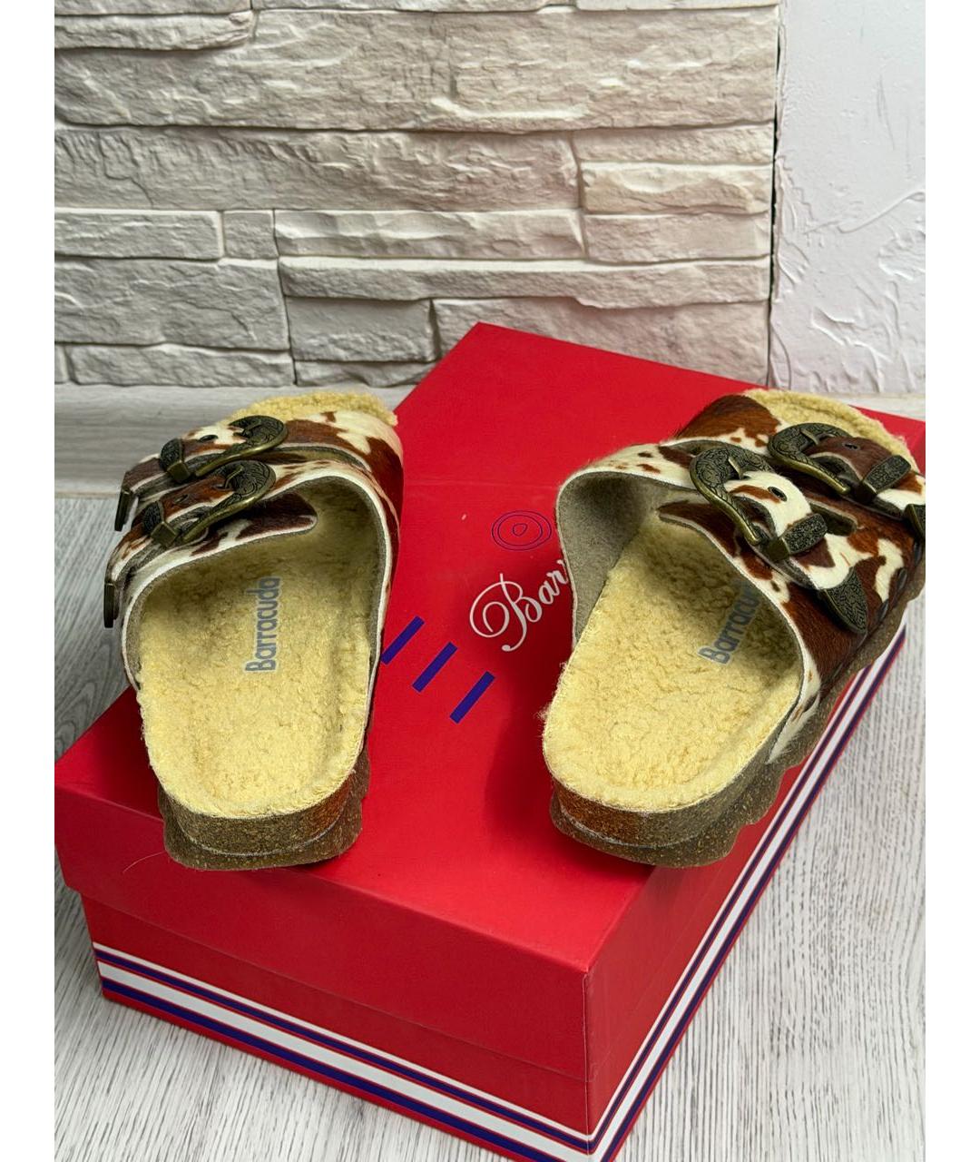 BARRACUDA Коричневые шлепанцы, фото 6