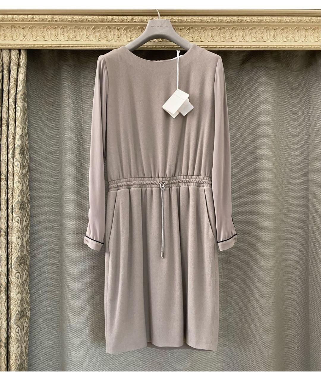 FABIANA FILIPPI Бежевое повседневное платье, фото 5