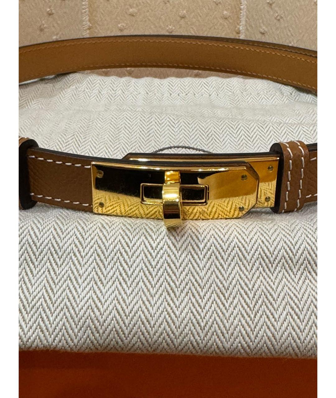 HERMES Коричневый кожаный ремень, фото 2