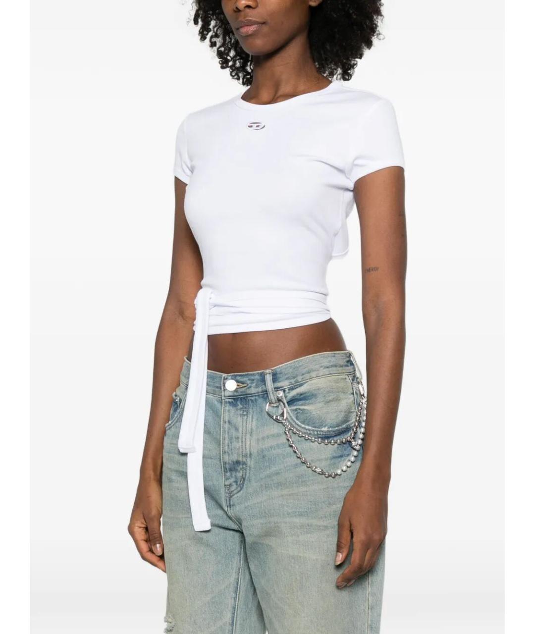 DIESEL Белая хлопковая футболка, фото 4