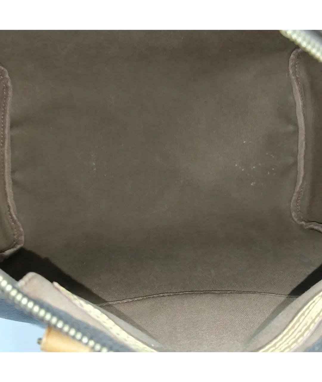 LOUIS VUITTON Коричневая кожаная сумка с короткими ручками, фото 4