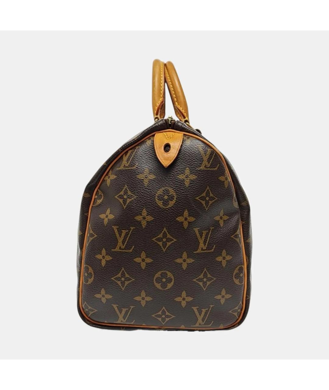 LOUIS VUITTON Коричневая кожаная сумка с короткими ручками, фото 2
