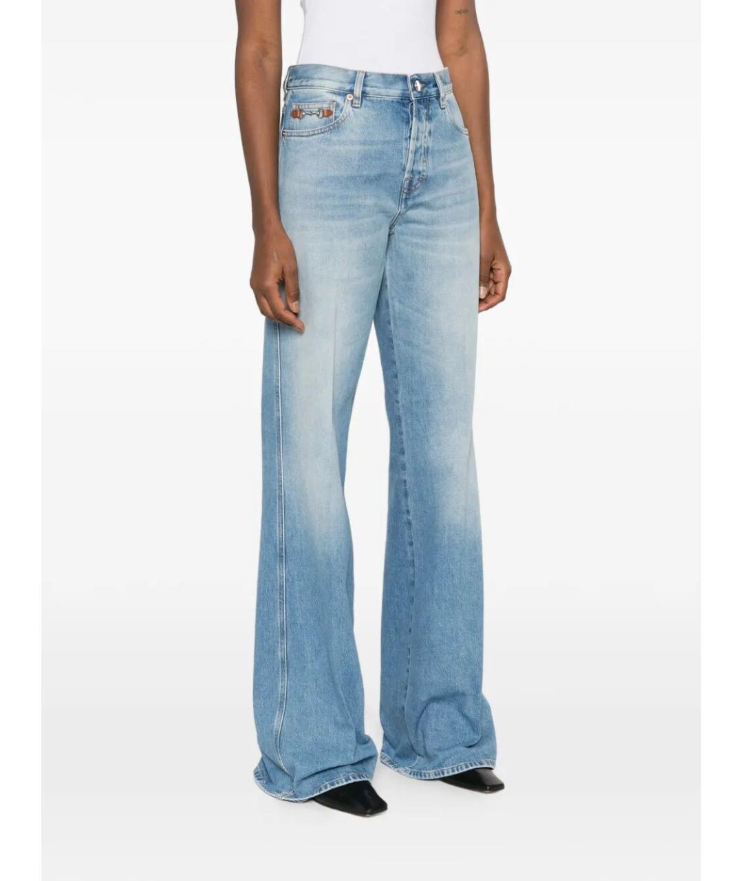 GUCCI Синие хлопковые прямые джинсы, фото 5