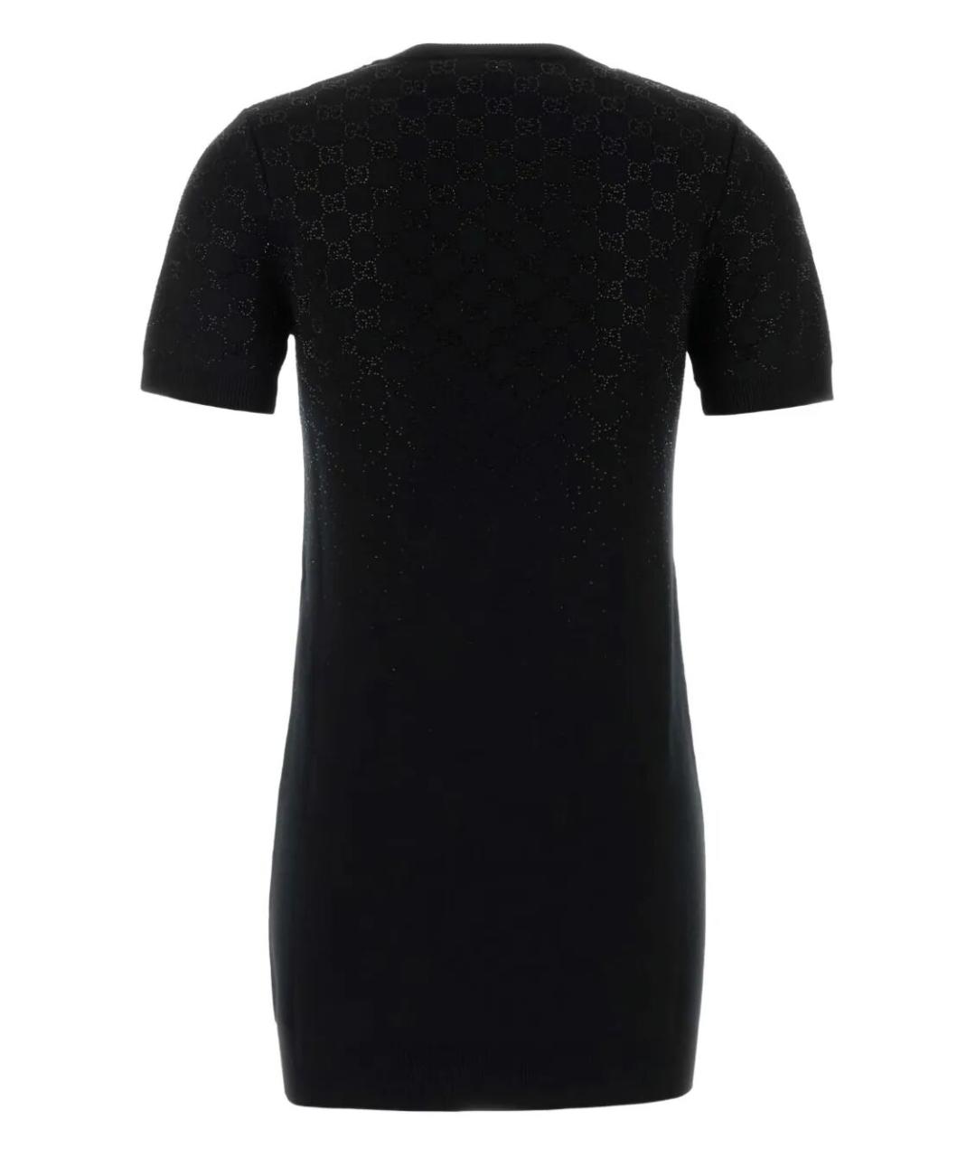GUCCI Черное шерстяное повседневное платье, фото 2