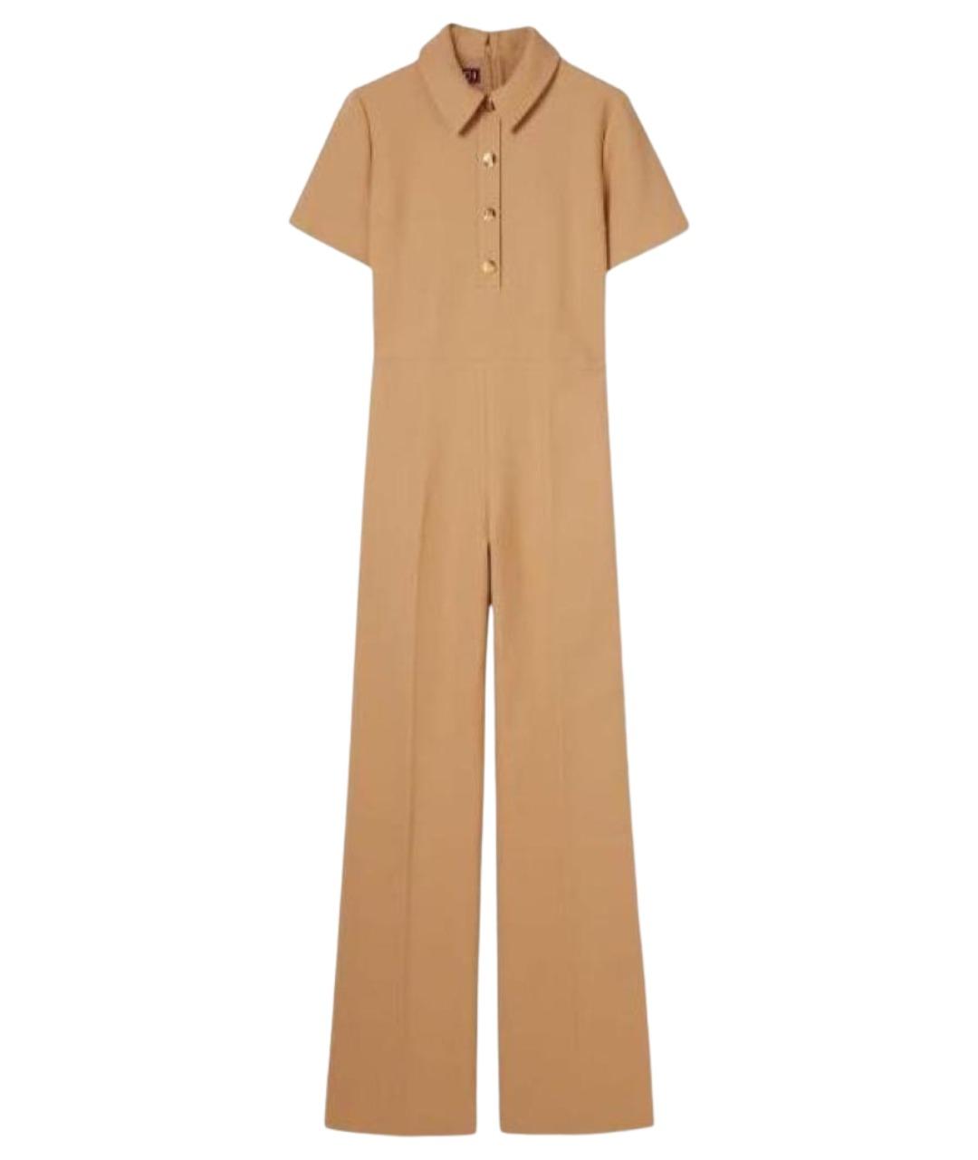 GUCCI Бежевый креповый комбинезон, фото 1
