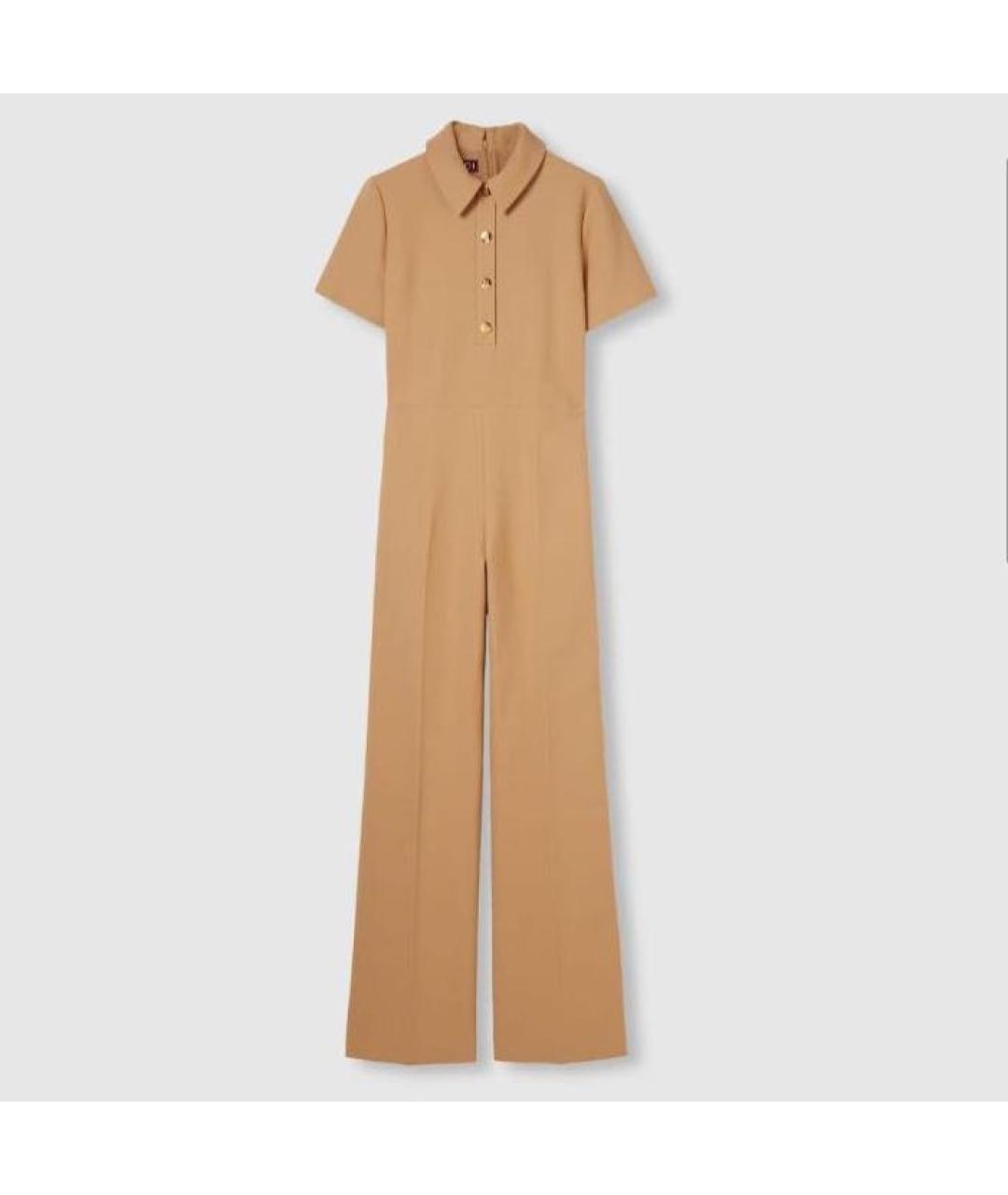GUCCI Бежевый креповый комбинезон, фото 6