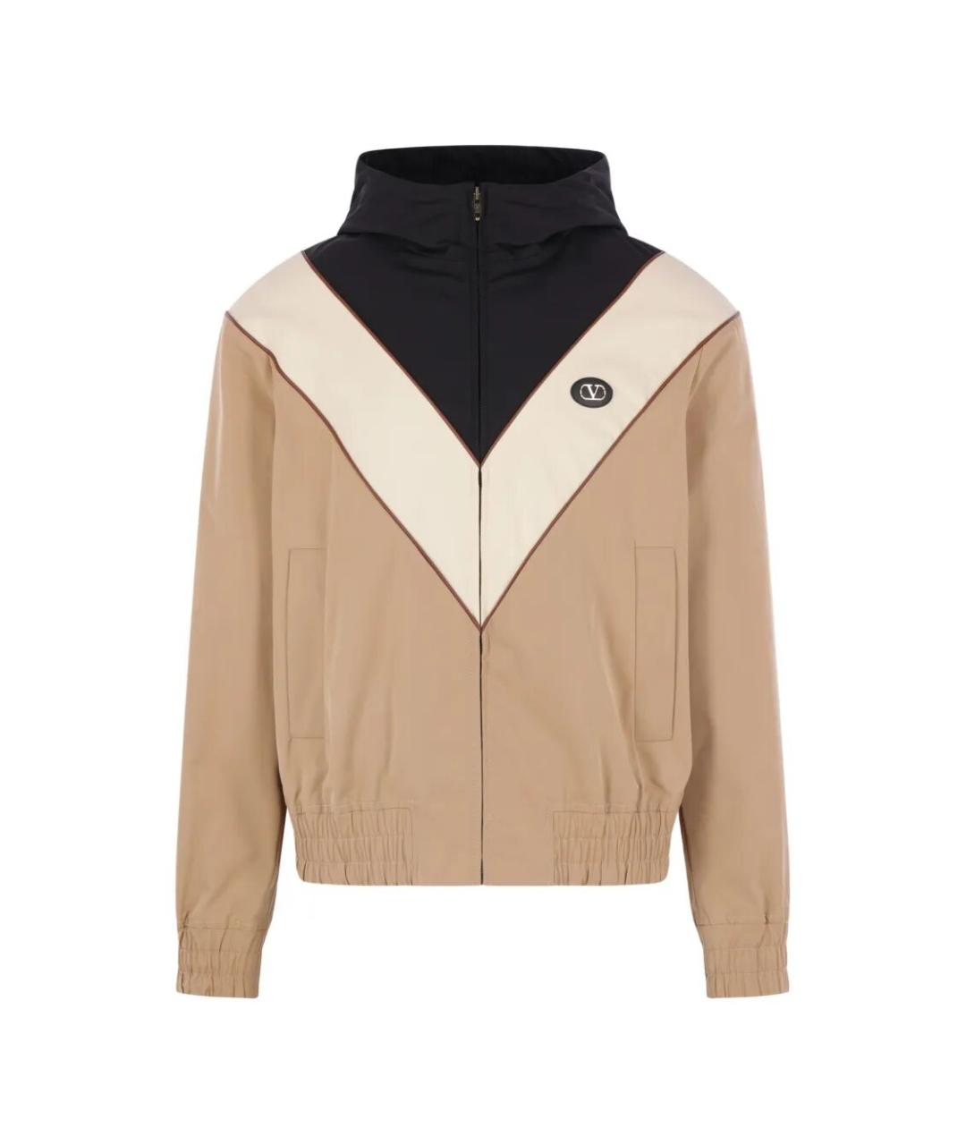 VALENTINO Бежевая полиэстеровая куртка, фото 1
