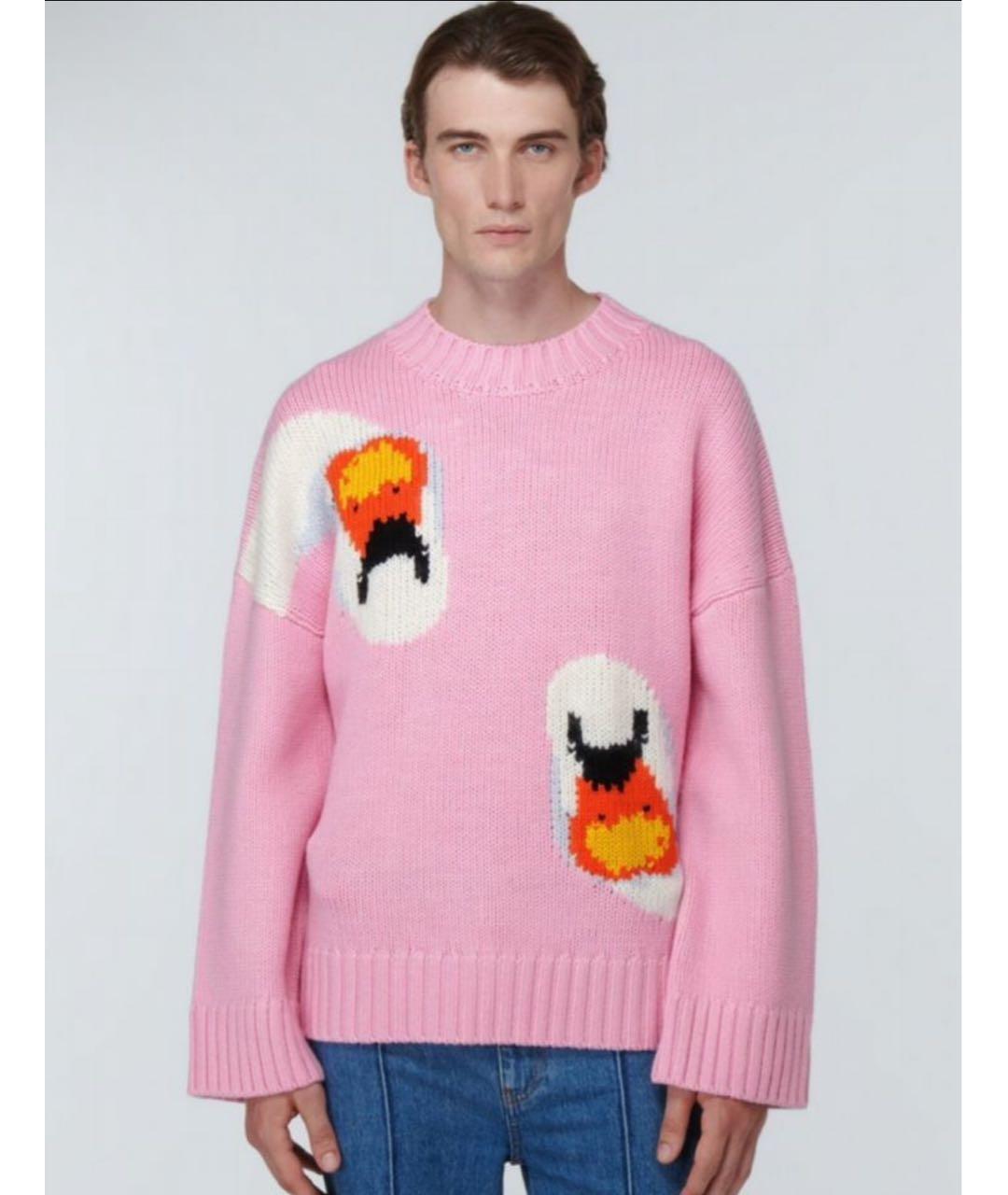 J.W.ANDERSON Розовый шерстяной джемпер / свитер, фото 2