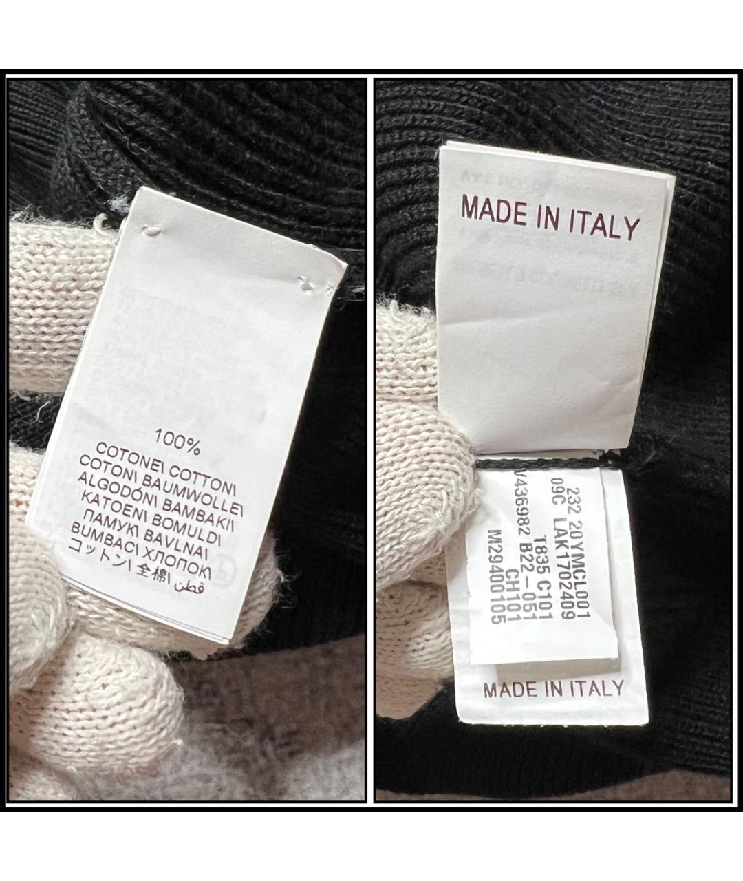 BRUNELLO CUCINELLI Черное хлопковое поло с длинным рукавом, фото 8