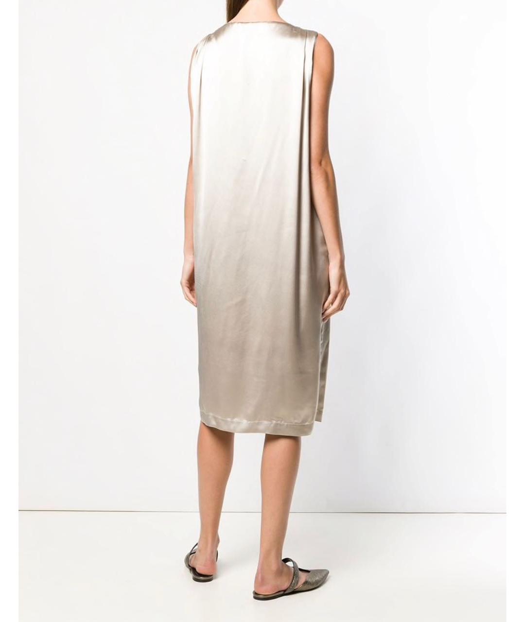 FABIANA FILIPPI Бежевое вискозное вечернее платье, фото 3