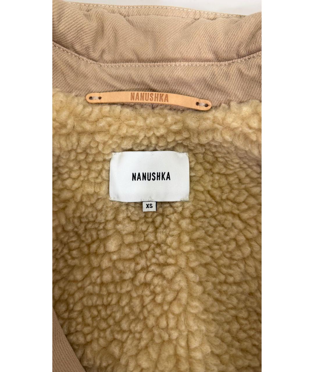 NANUSHKA Бежевая хлопковая куртка, фото 3