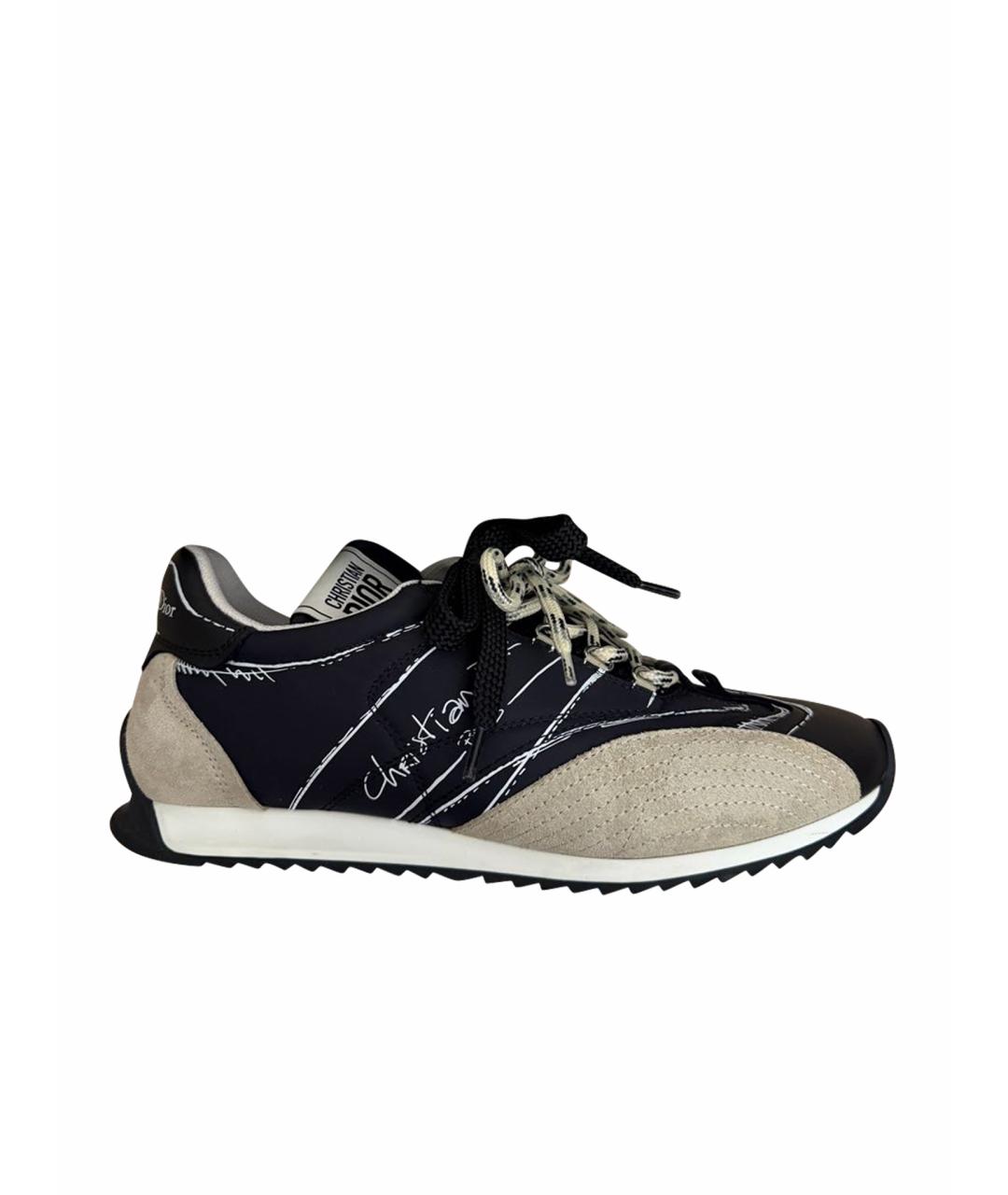 CHRISTIAN DIOR Черные кожаные кроссовки, фото 1