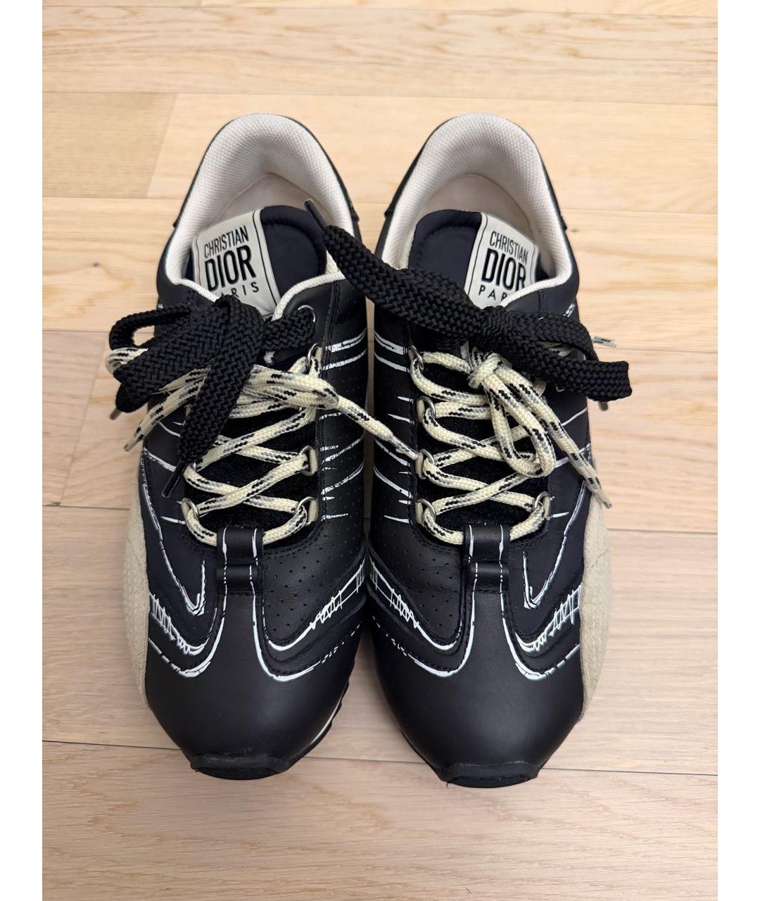 CHRISTIAN DIOR Черные кожаные кроссовки, фото 2