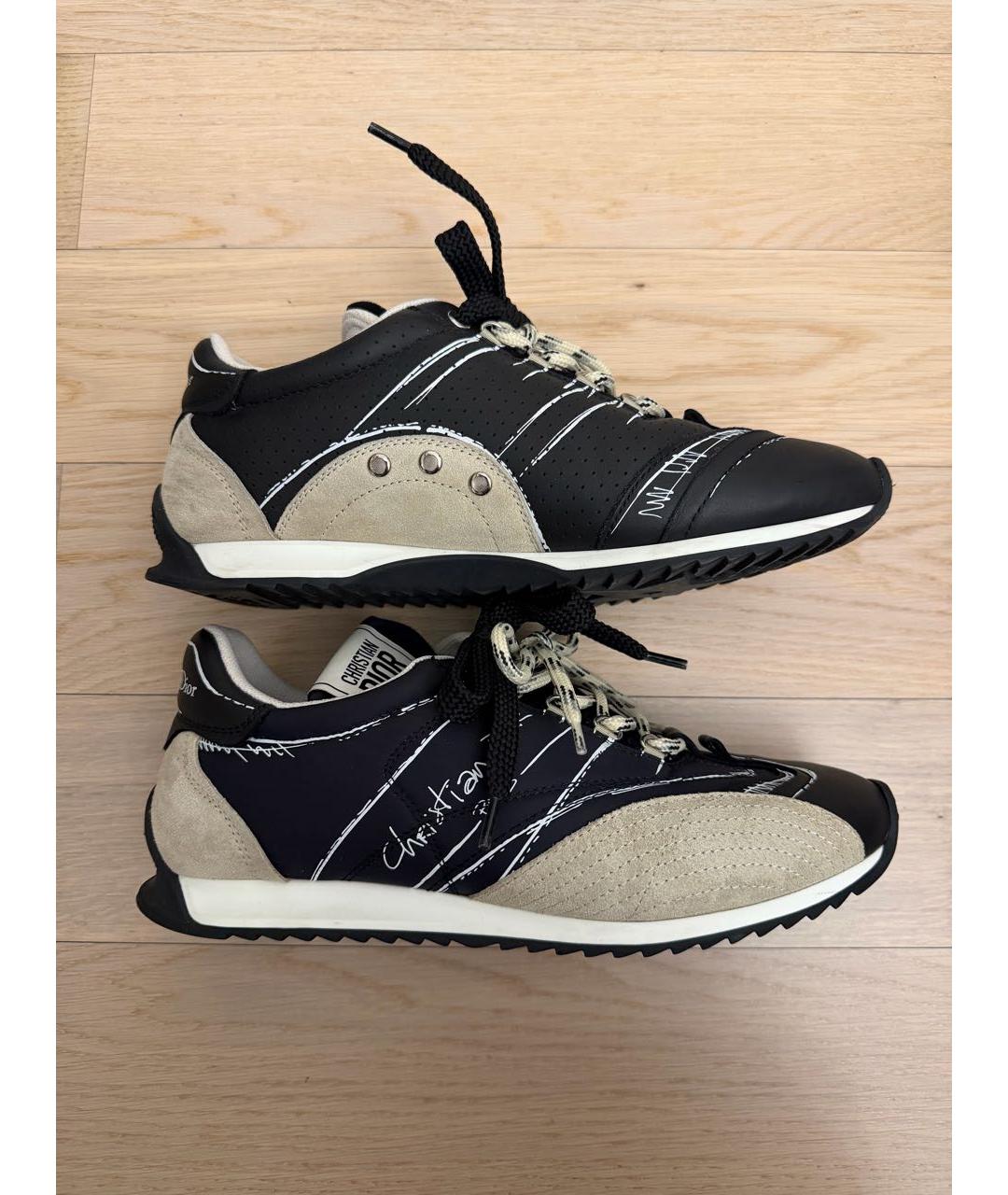 CHRISTIAN DIOR Черные кожаные кроссовки, фото 5