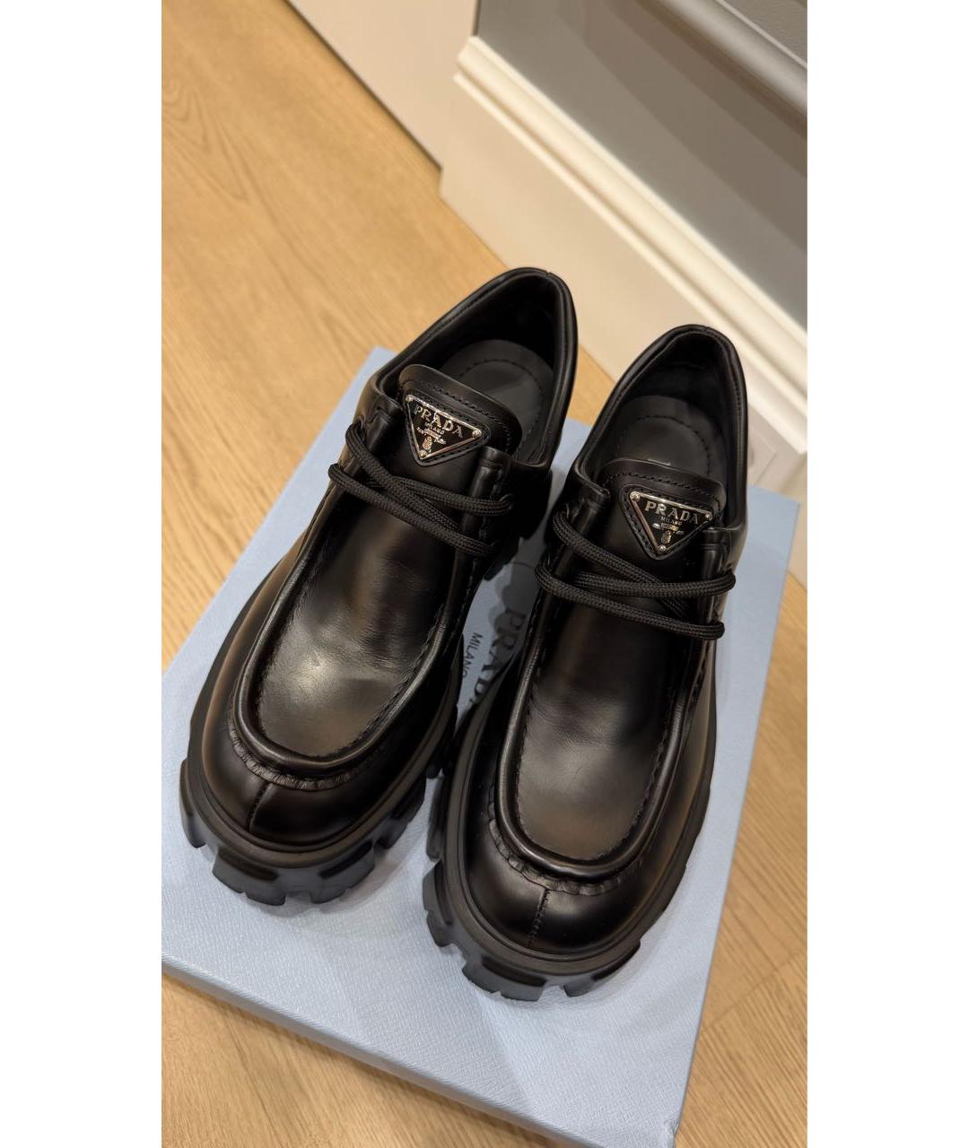 PRADA Черные кожаные лоферы, фото 6