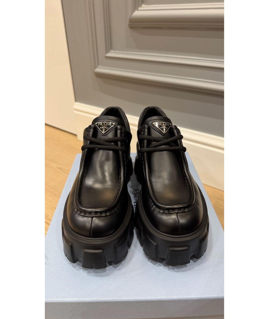 PRADA Черные кожаные лоферы, фото 7
