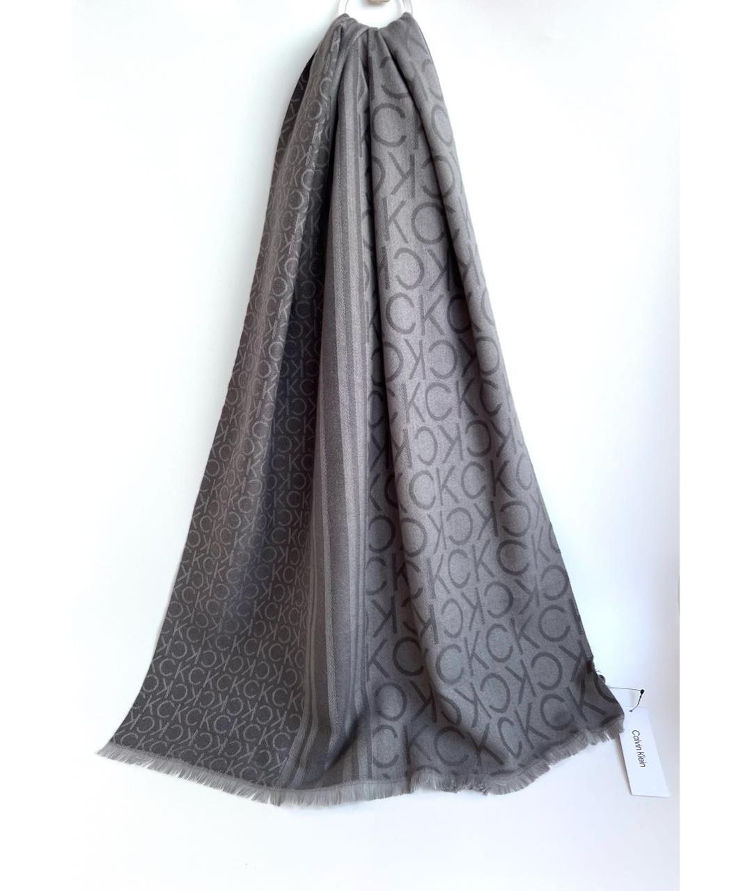 CALVIN KLEIN Серый шарф, фото 5