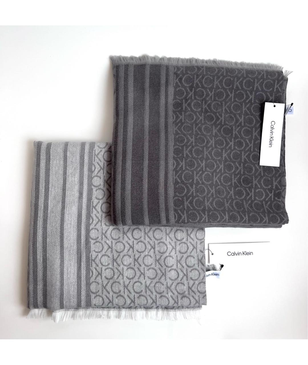 CALVIN KLEIN Серый шарф, фото 7