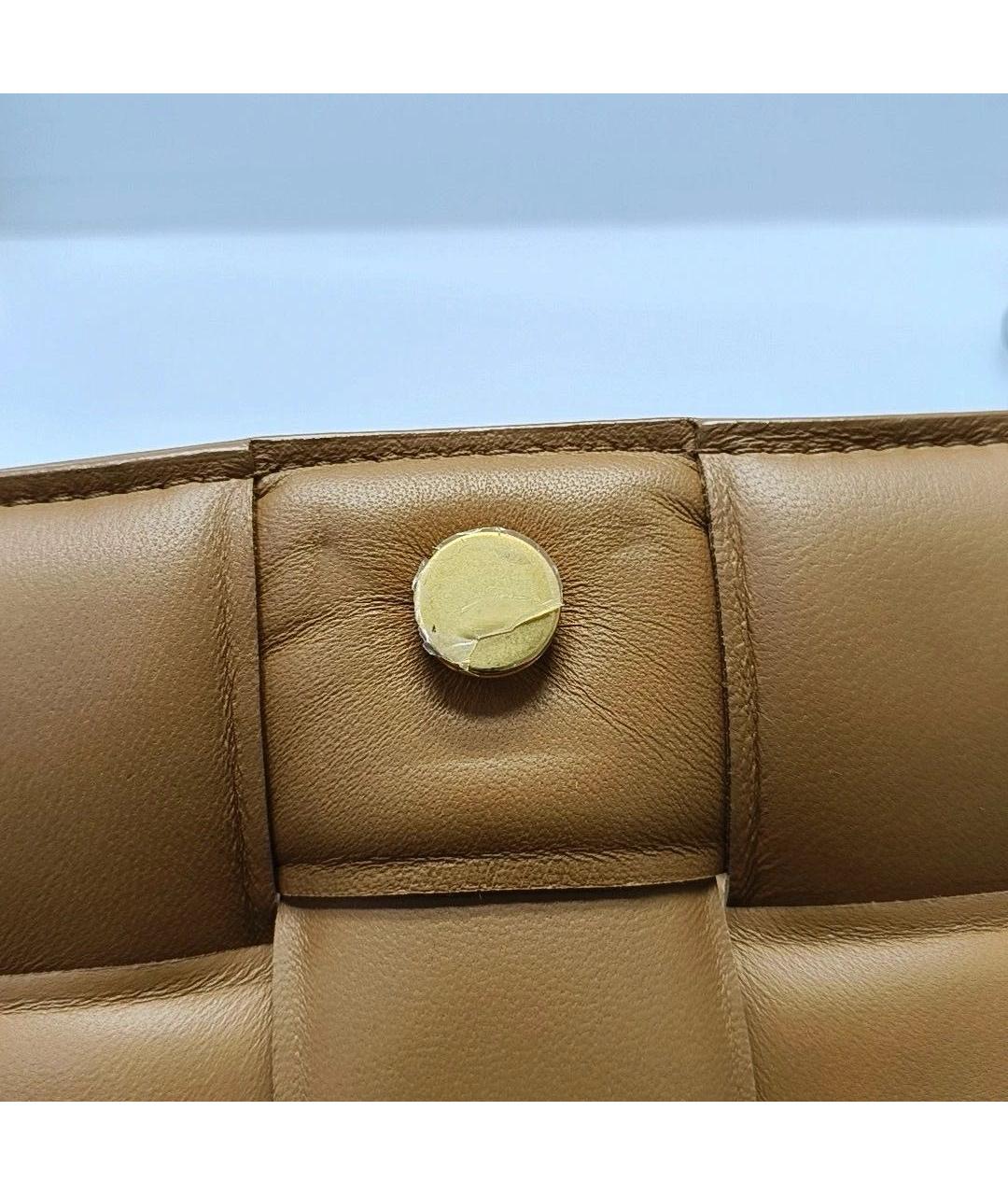 BOTTEGA VENETA Коричневая кожаная сумка через плечо, фото 6