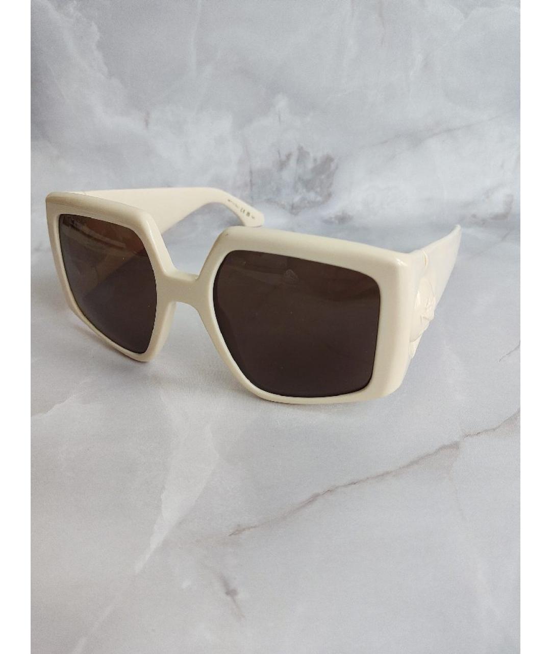 ETRO Белые пластиковые солнцезащитные очки, фото 2