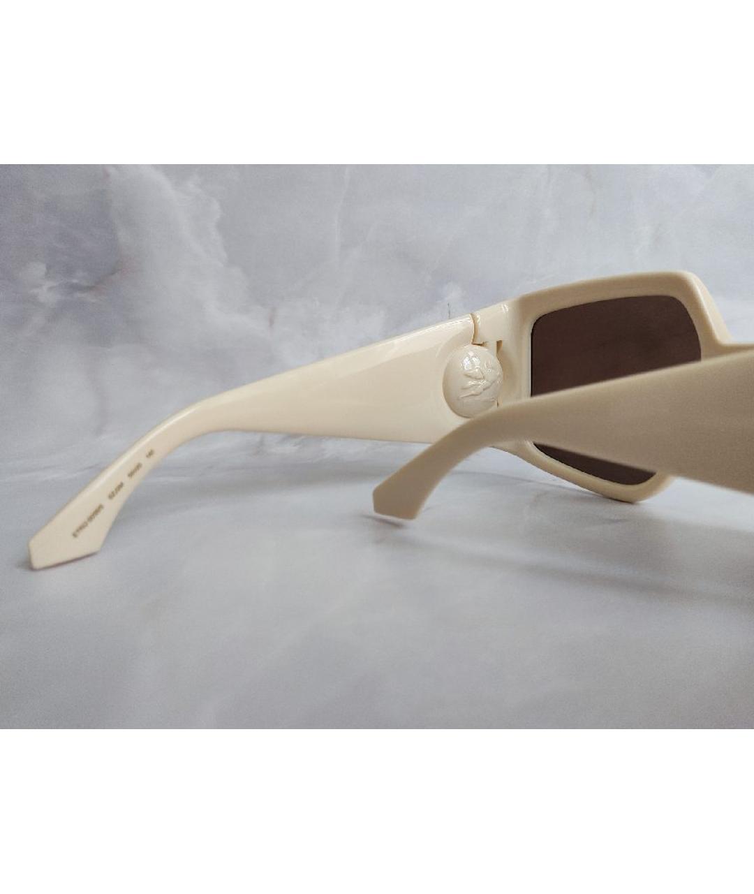 ETRO Белые пластиковые солнцезащитные очки, фото 4
