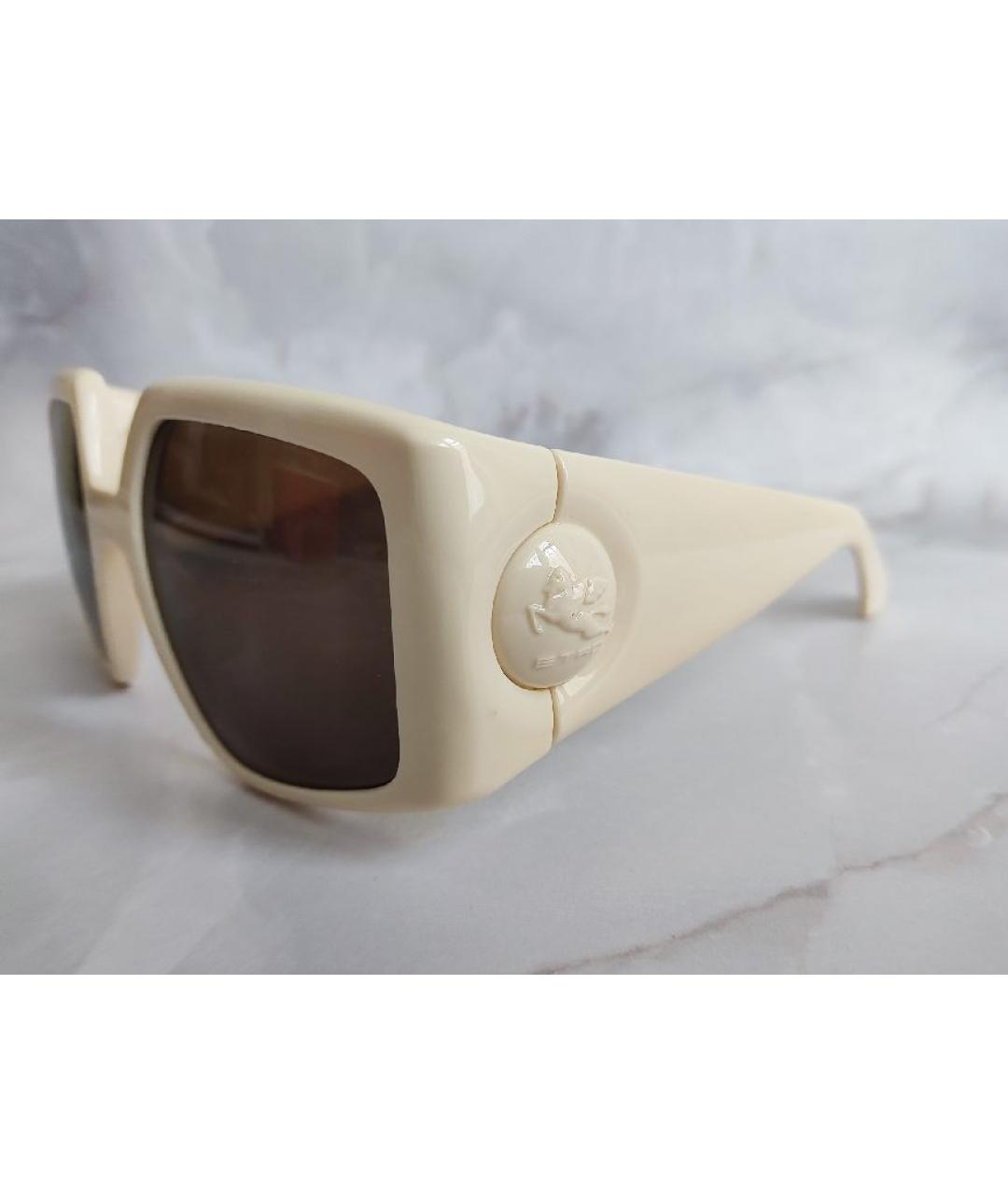 ETRO Белые пластиковые солнцезащитные очки, фото 3