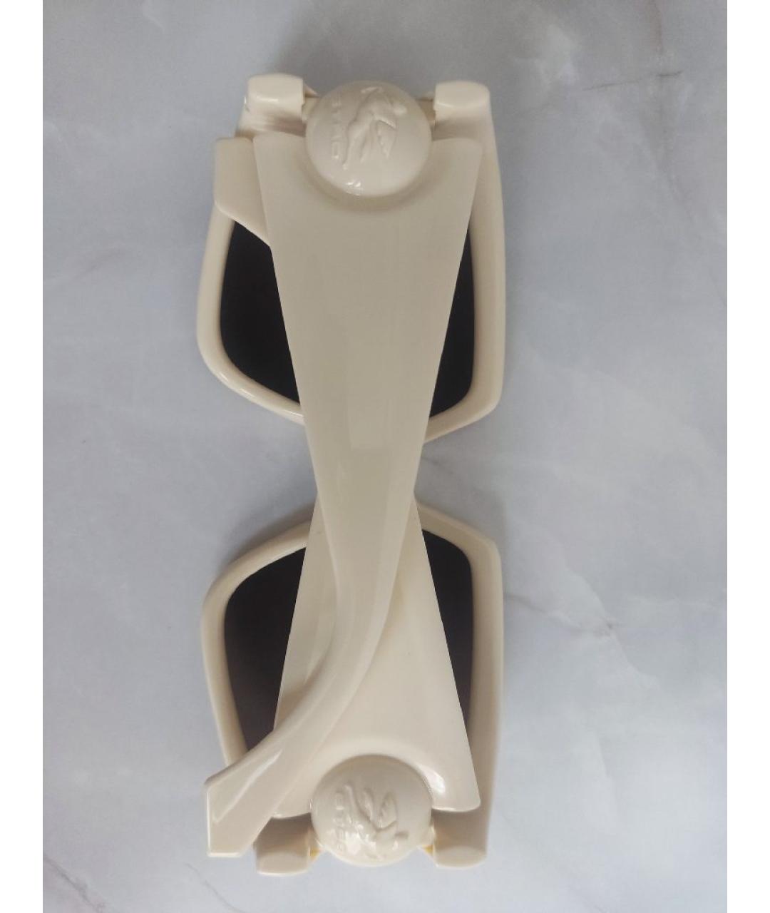 ETRO Белые пластиковые солнцезащитные очки, фото 6