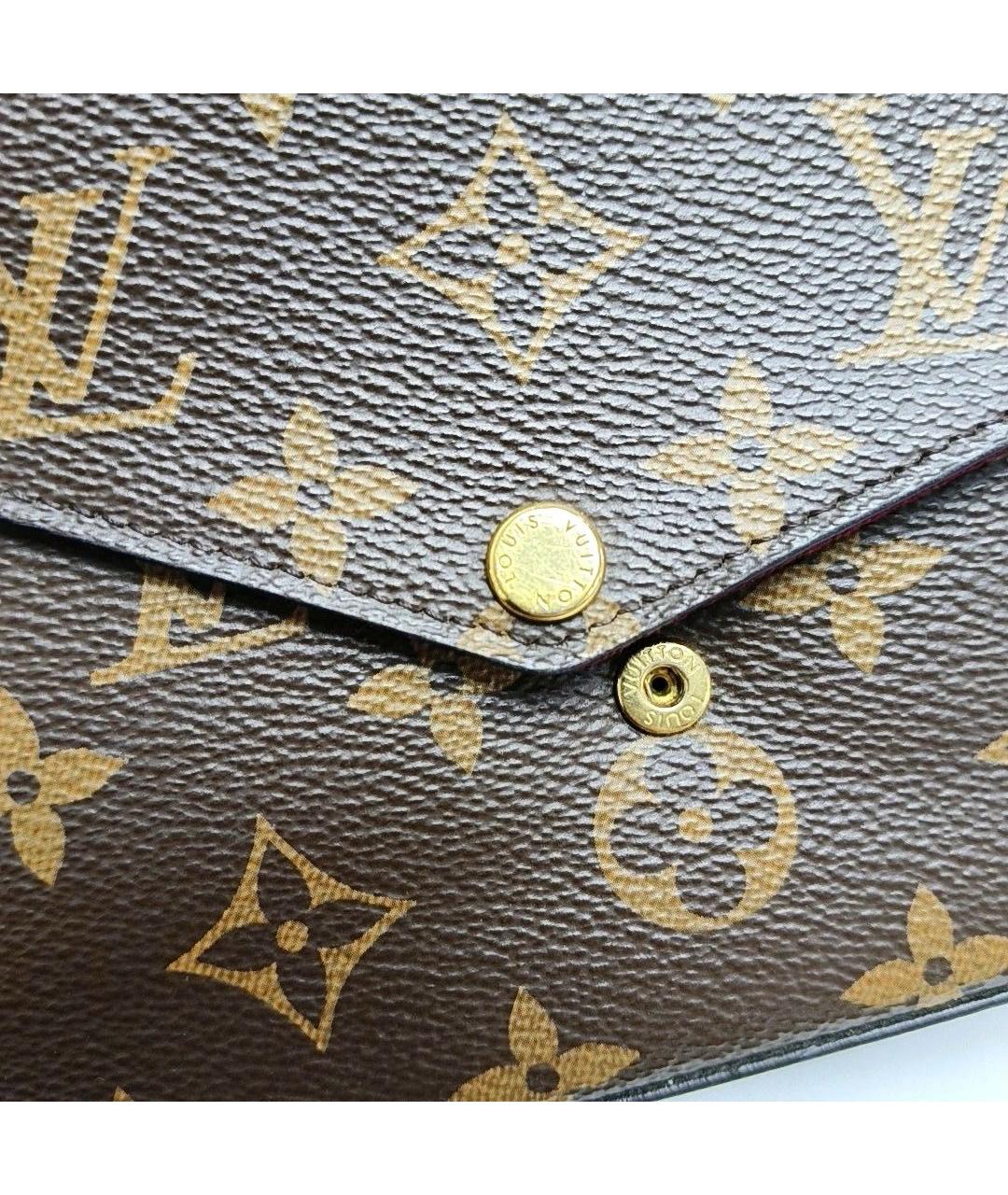 LOUIS VUITTON Коричневая кожаная сумка через плечо, фото 6