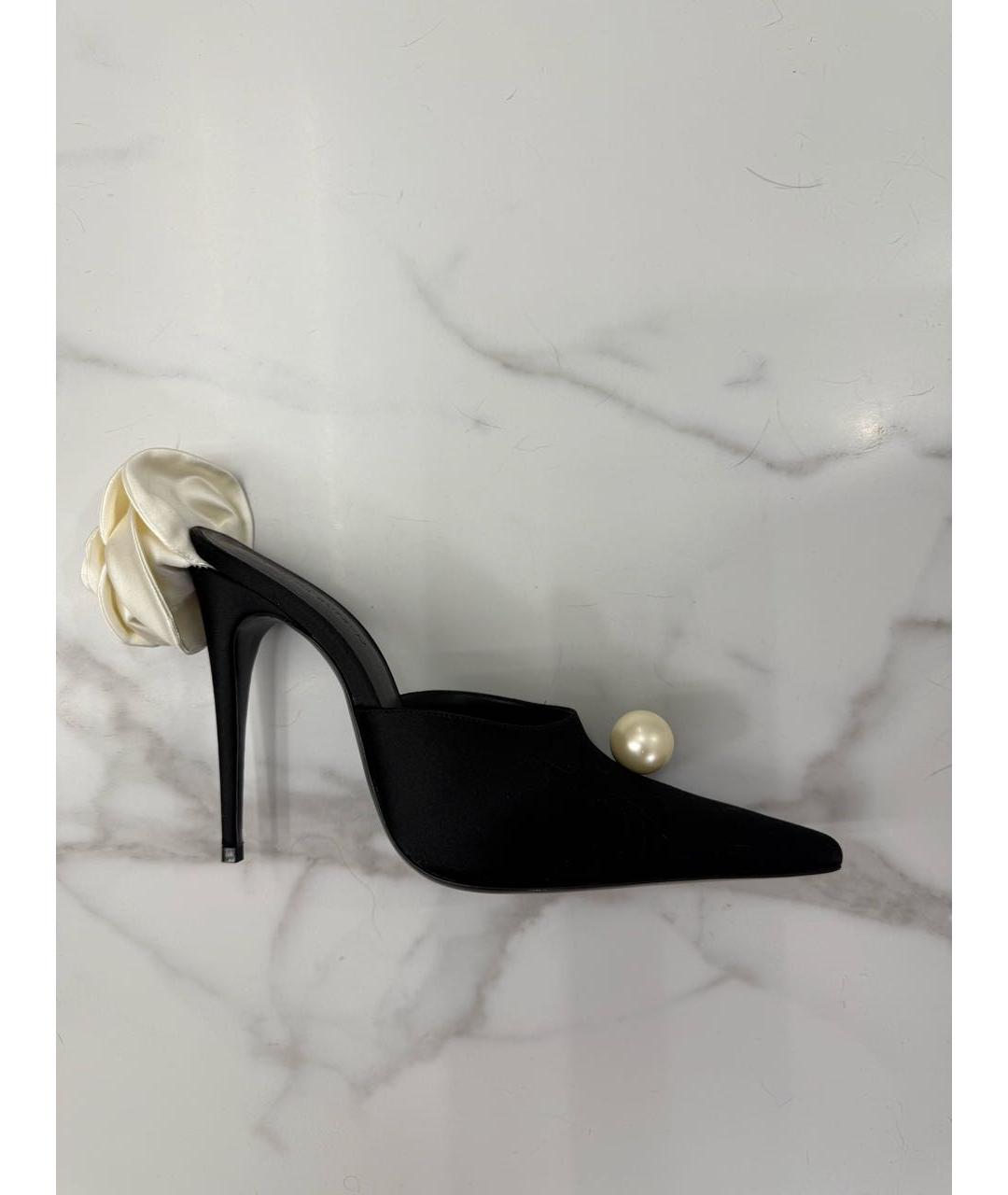 MAGDA BUTRYM Черные текстильные мюли, фото 7