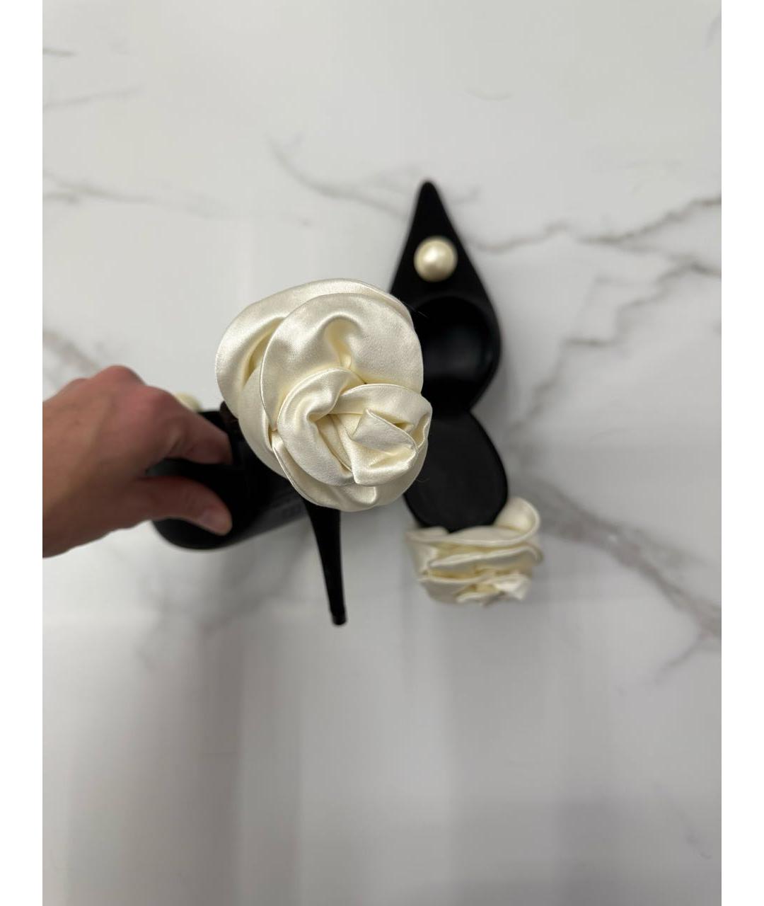 MAGDA BUTRYM Черные текстильные мюли, фото 4