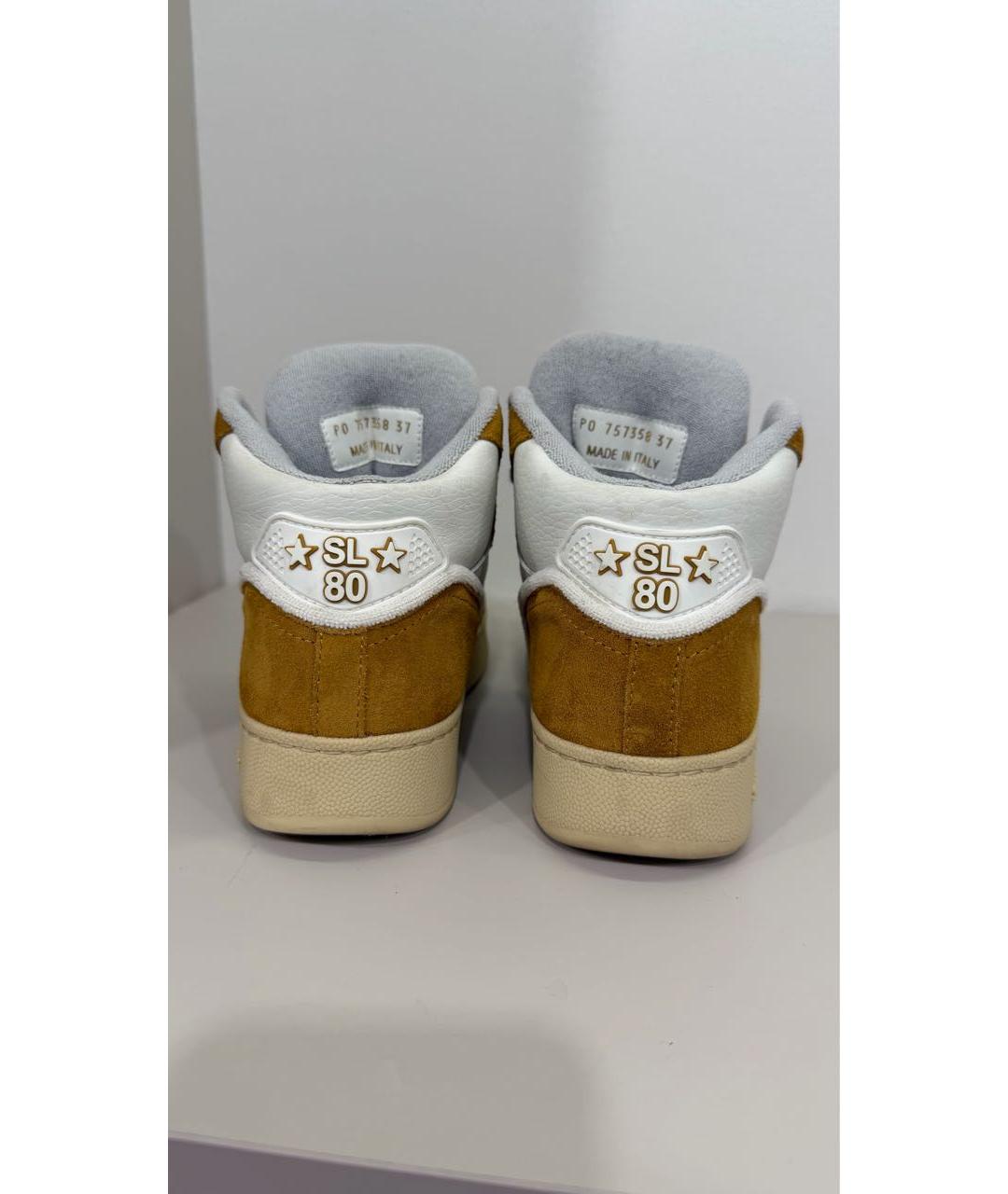 SAINT LAURENT Белые кожаные кроссовки, фото 4