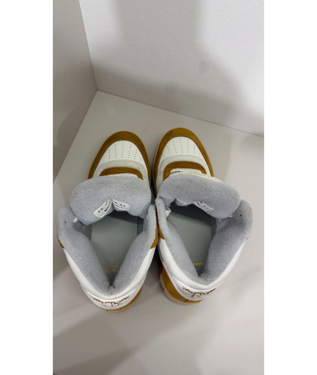 SAINT LAURENT Белые кожаные кроссовки, фото 3