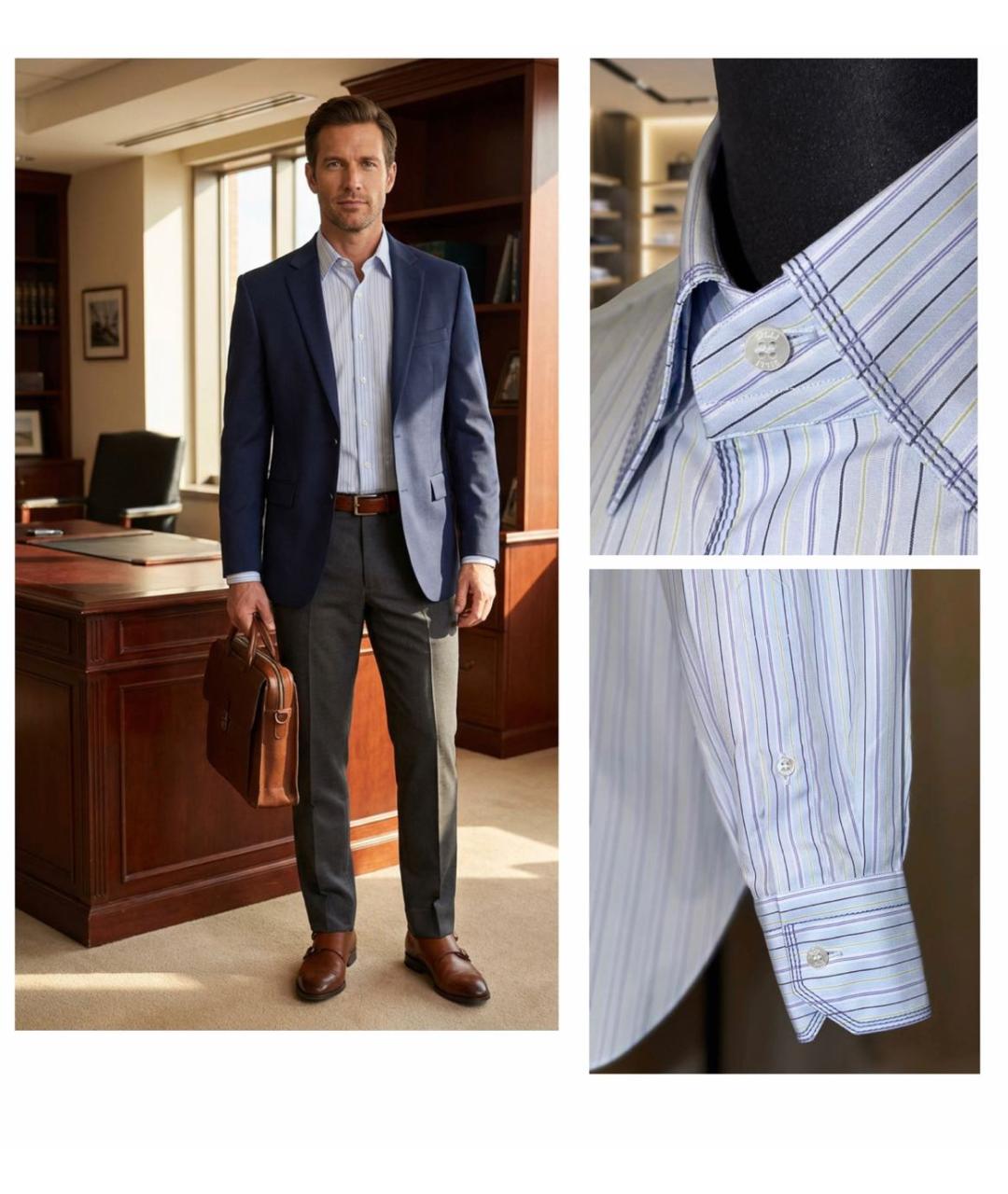 ZILLI Мульти хлопковая классическая рубашка, фото 2